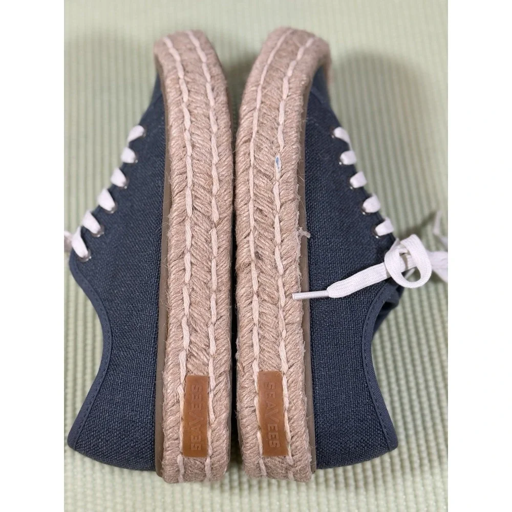 Sea Vees Women‎ navy Linen Coronado Espadrille 6.5 Casual Comfy Classic